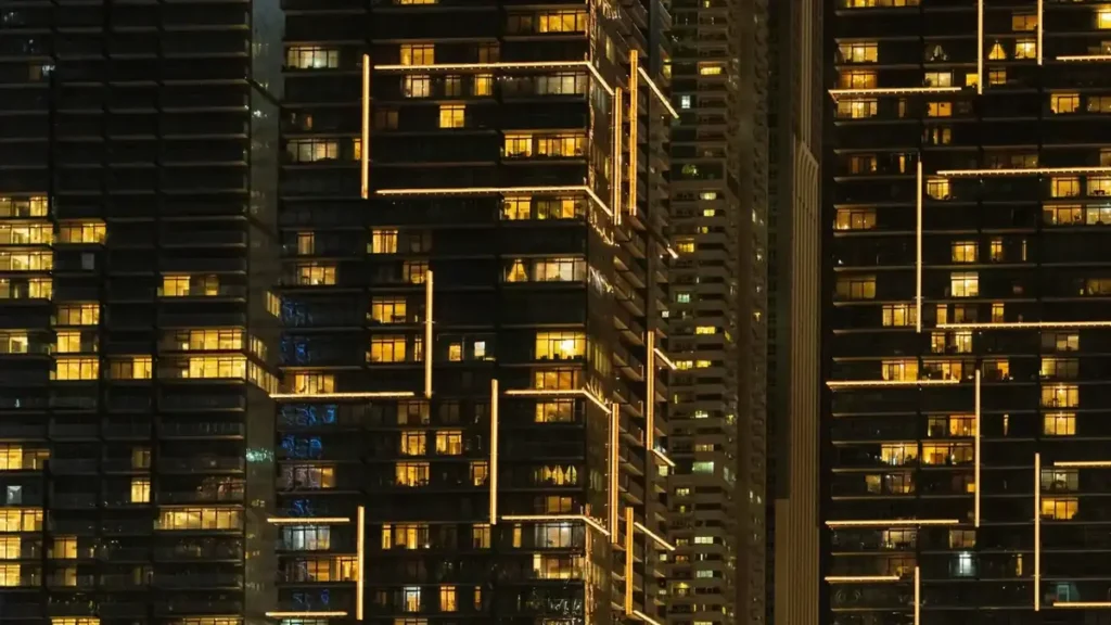 Dubai apartment buildings illustrating freehold and leasehold ownership
